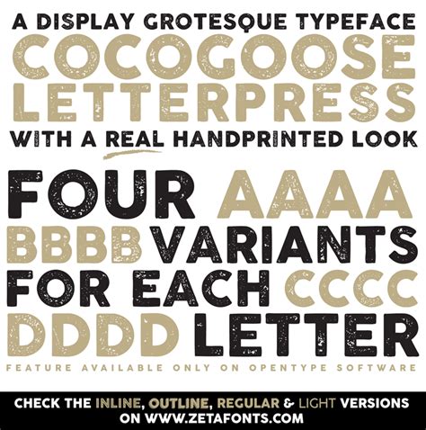 cocogoose letterpress font.